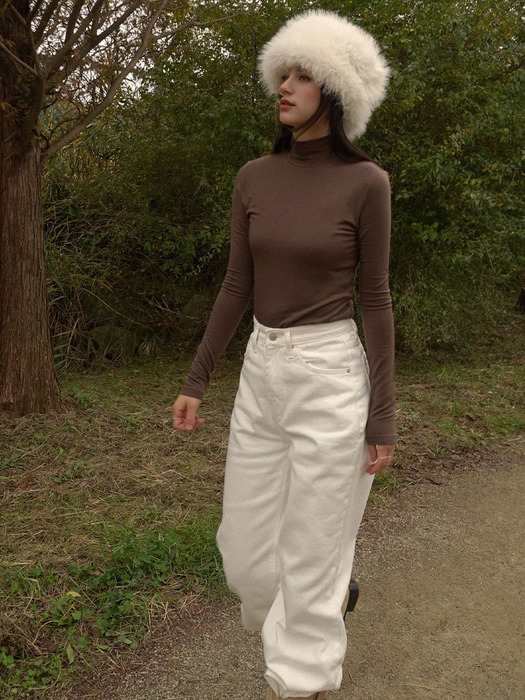 Cotton Wide Pants - White