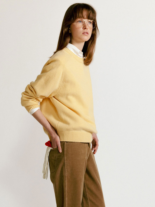 Jude round pullover (Yellow)