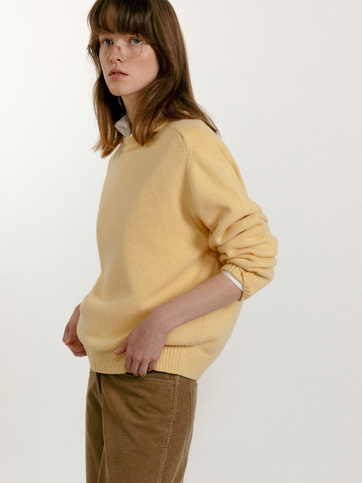 Jude round pullover (Yellow)