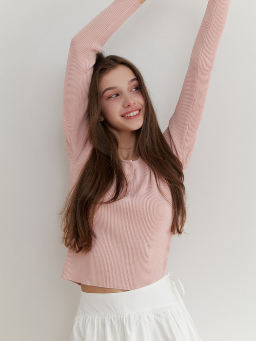 [단독] Bonny button knit (pink)