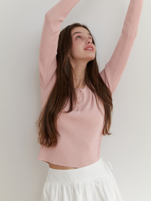 [단독] Bonny button knit (pink)