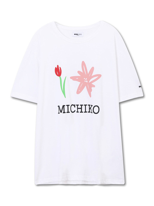 ORGANIC COTTON FLOWER TOP WHITE