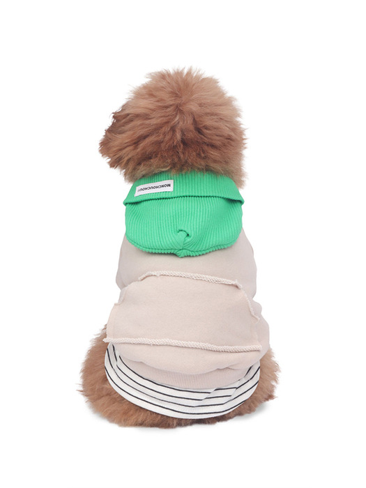 Wave Beanie Sweatshirt Beige