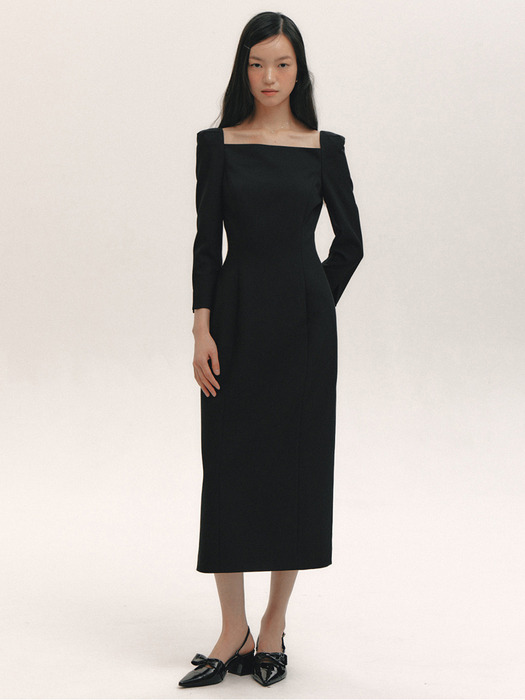Essential Square Neck Dress(2color)