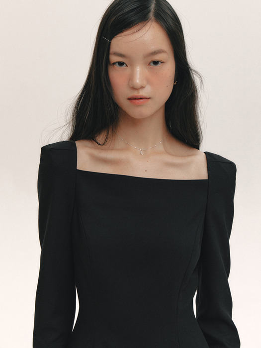 Essential Square Neck Dress(2color)
