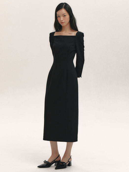Essential Square Neck Dress(2color)