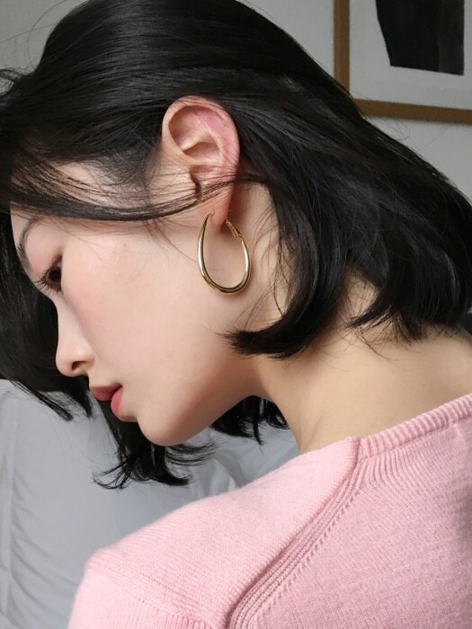 feminine ring earrings (2colors)