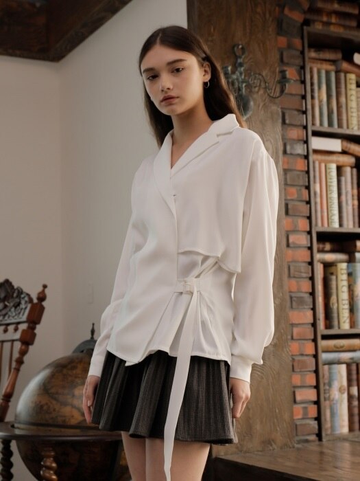 TRENCH BLOUSE_WHITE