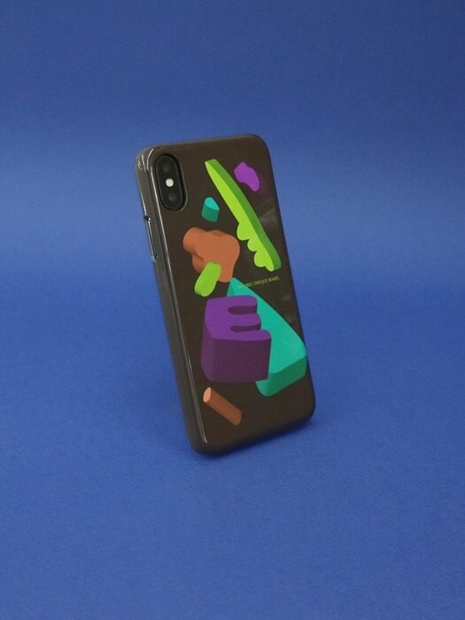 SUN CASE GRAPHIC COLOR BLOCK BROWN