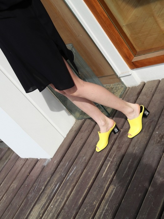 T017 clear sandals lemon (6cm)