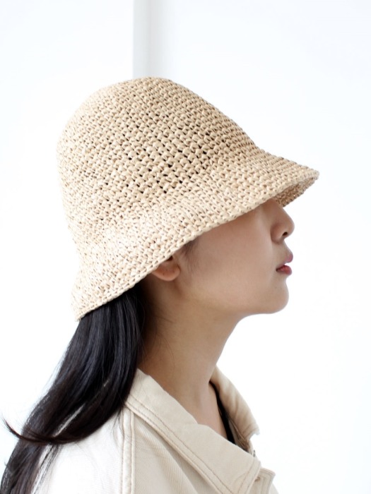 SILO HANDMADE BUCKET HAT - LIGHT BEIGE