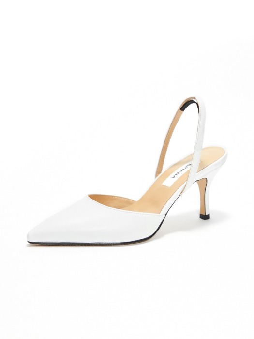 Open Stiletto Slingback_White