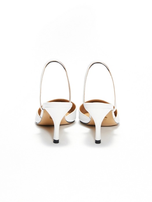 Open Stiletto Slingback_White