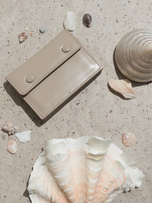 Accordion card wallet - Sandbeige