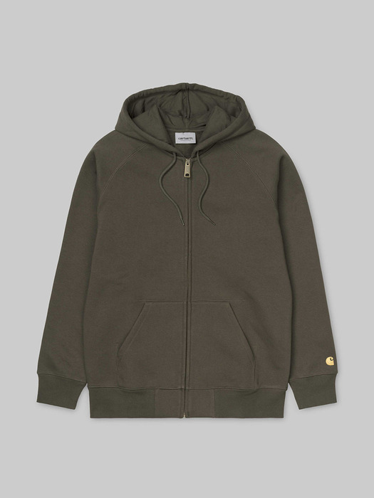 HOODED CHASE JACKET_CYPRESS/GOLD