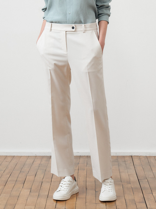 WOOL STRAIGHT TROUSERS_IVORY