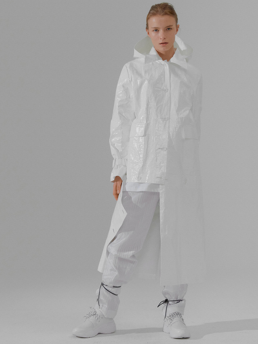 MARINA Adjustable Length Raincoat with detachable hood (additional transparent hood provided)