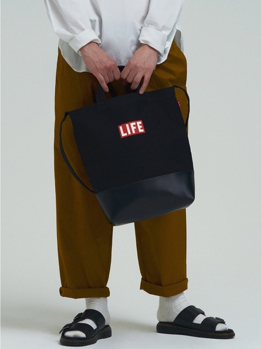 LIFE 2WAY TOTE BAG_BLACK