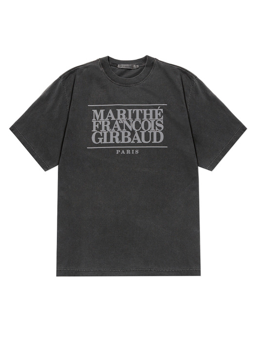 MARITHE CLASSIC LOGO TEE charcoal