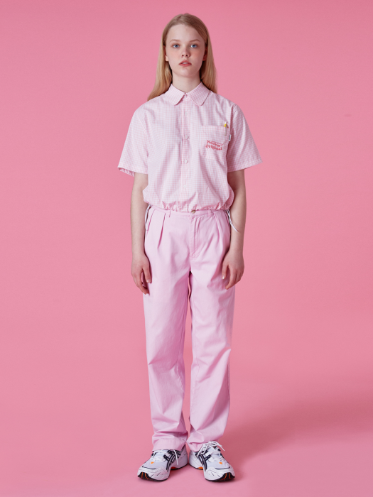 Pocket tilde logo shirt-pink