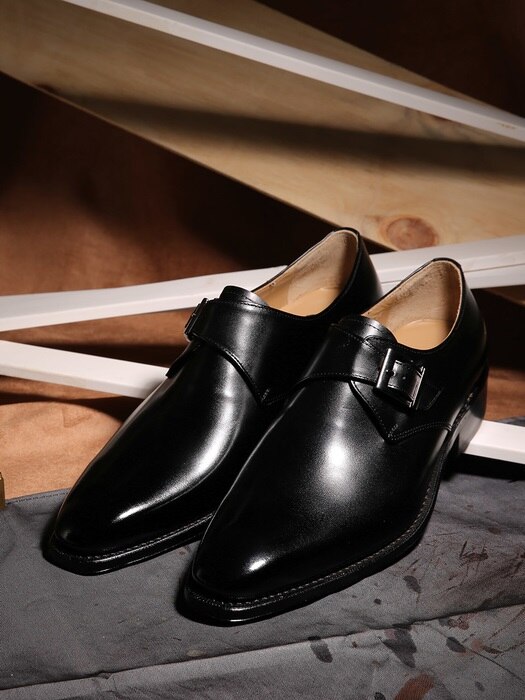 Single Monk-strap Goodyear-Welt Black#7000