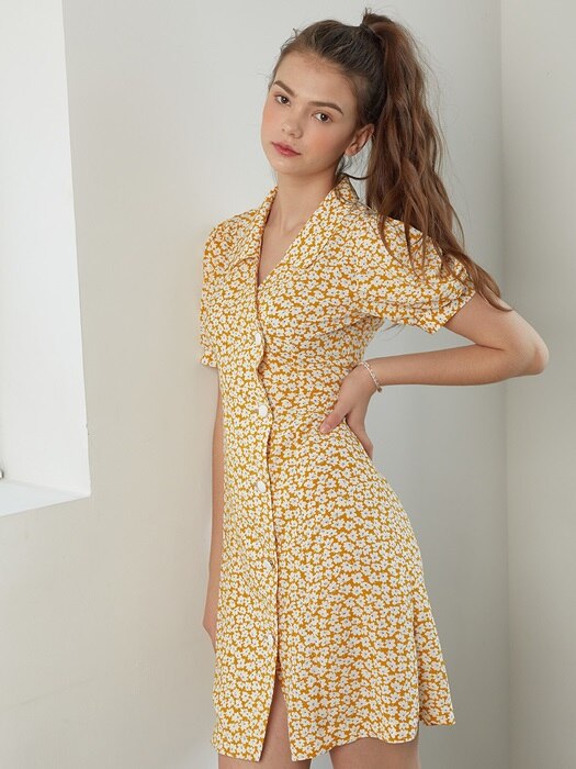 FLOWER DOUBLE ONEPIECE_YELLOW