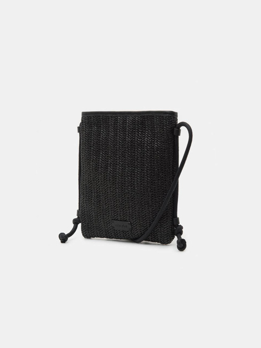 Raphia Mini Cross Bag - Black (KE06D3M025)