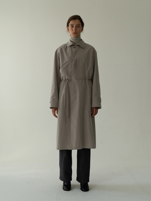 double trench coat (stone beige)