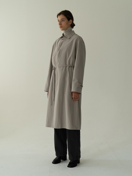 double trench coat (stone beige)