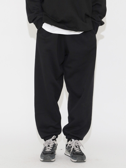 [리퍼브]Cotton Sweat Pants Black