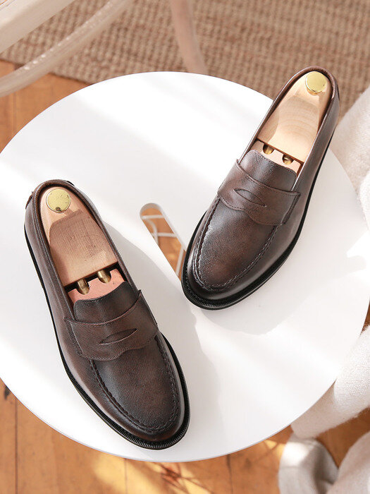 Stripes Brown Penny Loafer #51540