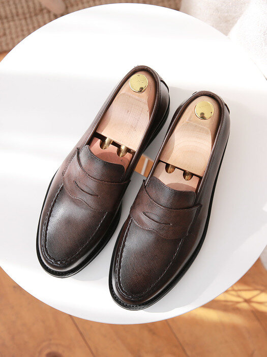 Stripes Brown Penny Loafer #51540