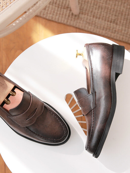 Stripes Brown Penny Loafer #51540