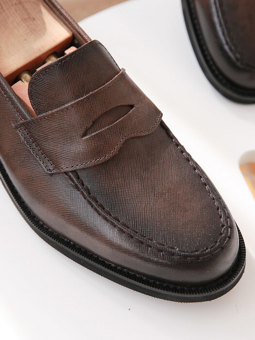 Stripes Brown Penny Loafer #51540