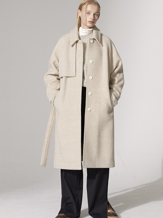  OATMEAL wool raglan maccoat( MJ001W)