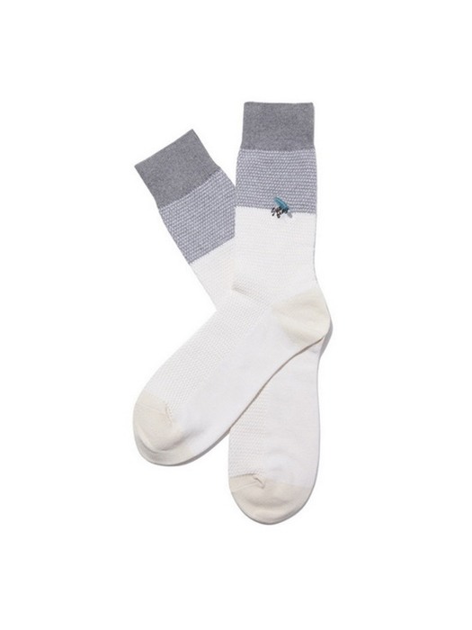 color block point embroidery socks _CALAX21221IVX