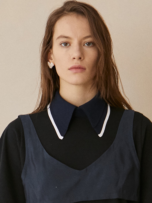 Coco Detachable Knitted Collar_Dark Navy