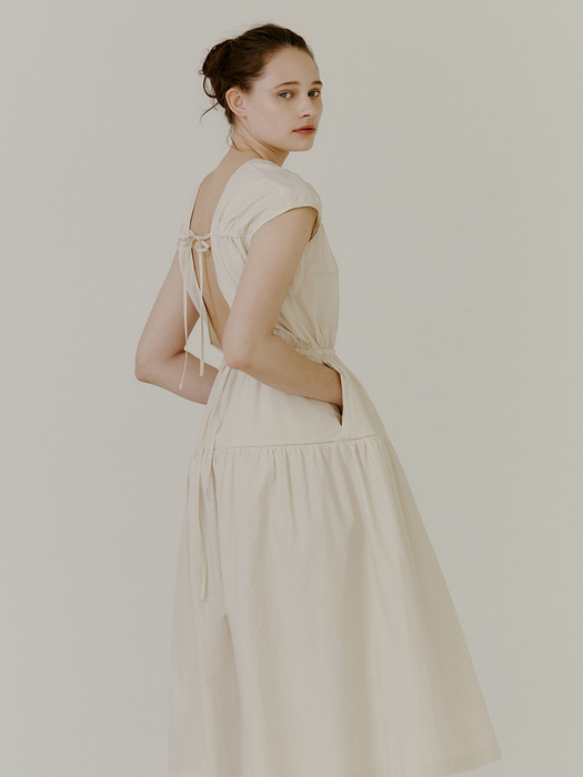  De Cut-out Dress - Ivory Cotton