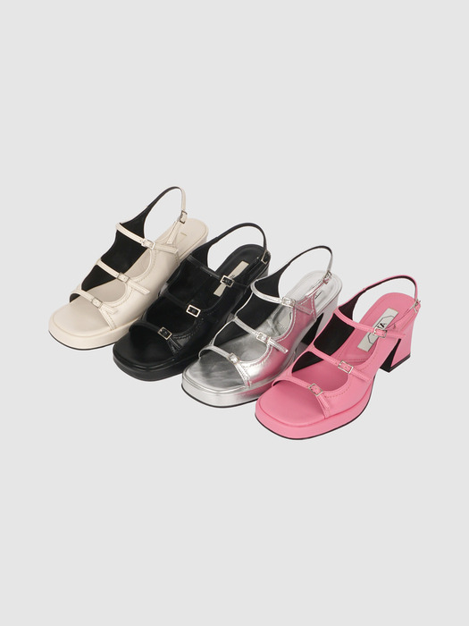 Strap Sandal Heel (4colors)