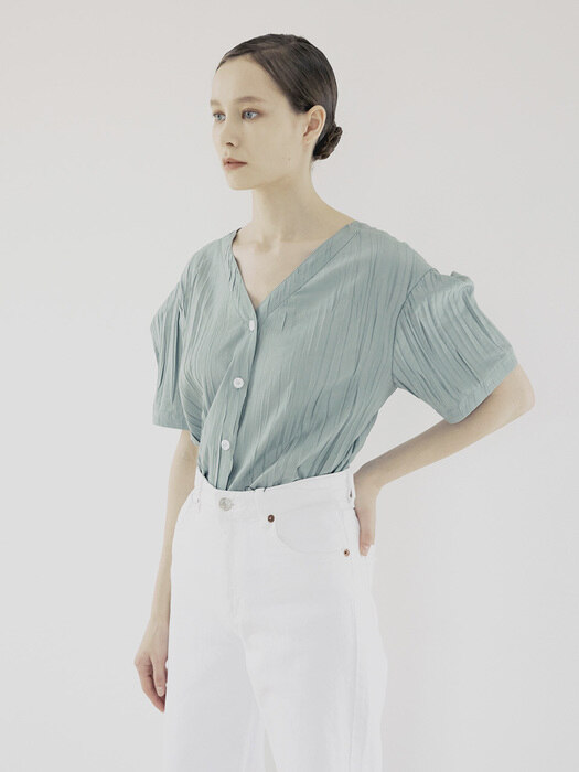 Wrinkle Blouse - Mint