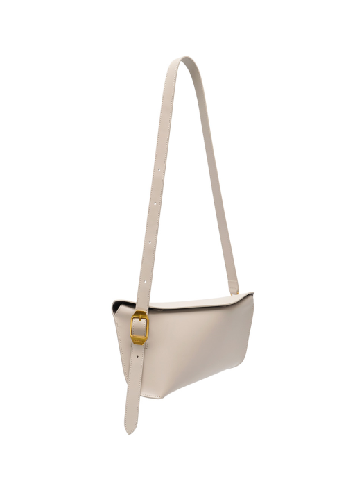 HIEMS 65 NUBO SHOULDER BAG CREAM BEIGE/DEEP BROWN