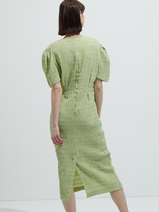 Crinkle one-piece - Pea green