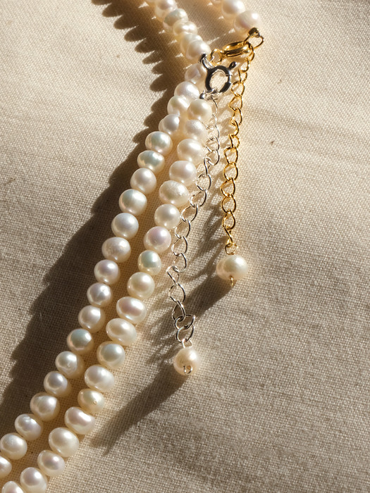 Margaret Pearl Necklace (silver925)(2color)