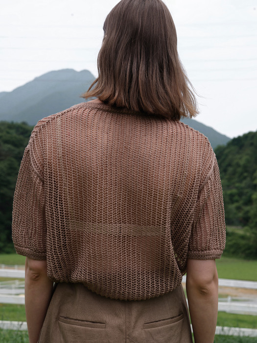 leaf knit (brown)