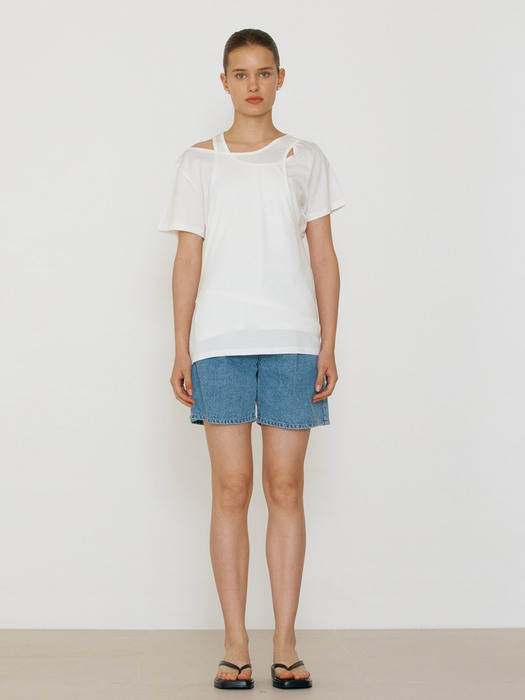 Layerd half tee (Ivory)