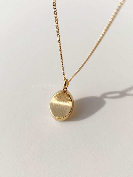 Simple concave pendant(14k gold)