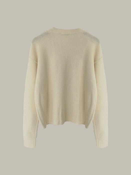 Boucle Cardigan_Ivory