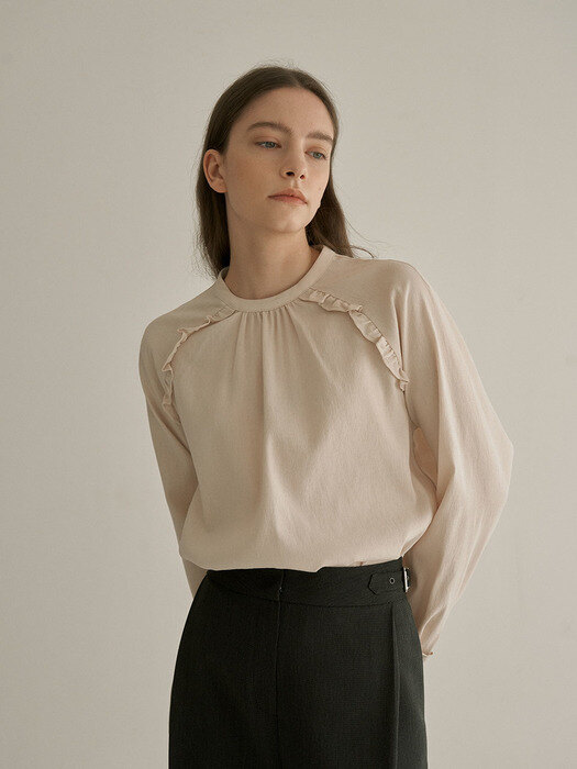 Frill point blouse_2color