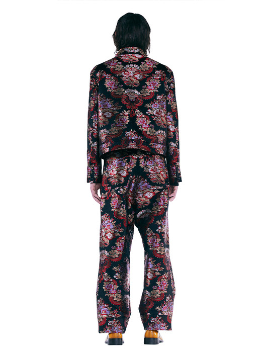 JACQUARD WIDE TROUSERS
