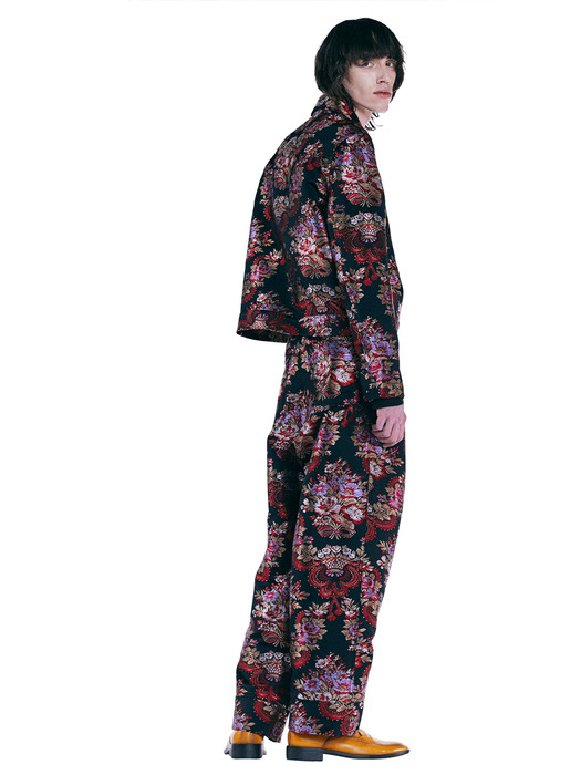 JACQUARD WIDE TROUSERS